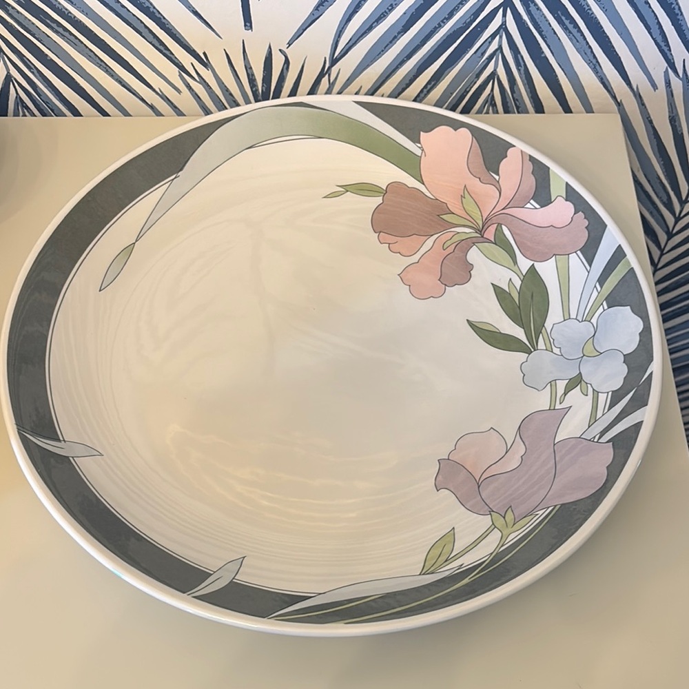 Floral Ceramic Serving Plate